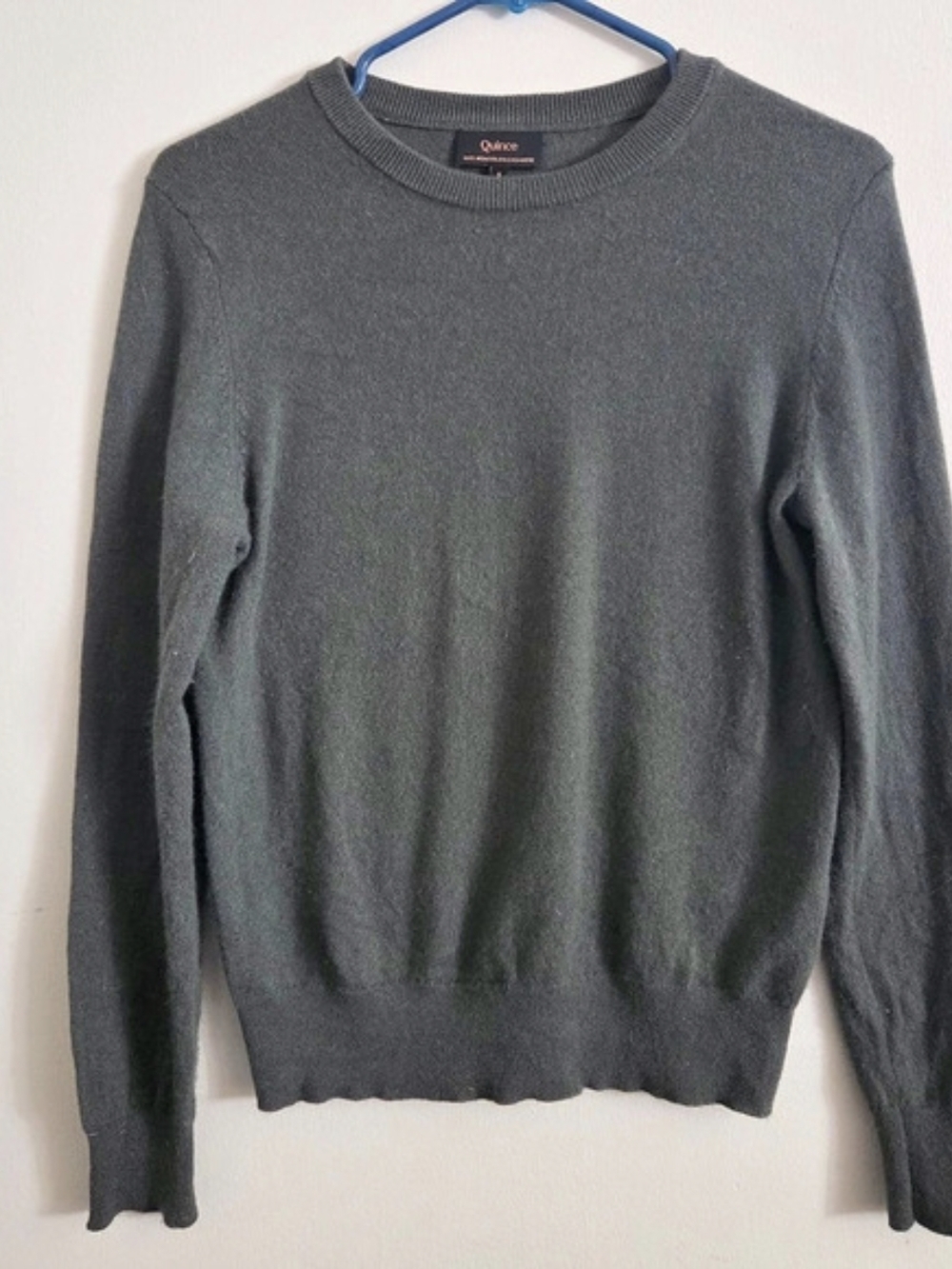 Quince Mongolian Cashmere Crewneck Sweater Cashmere Crewneck in Moss, Size Sml